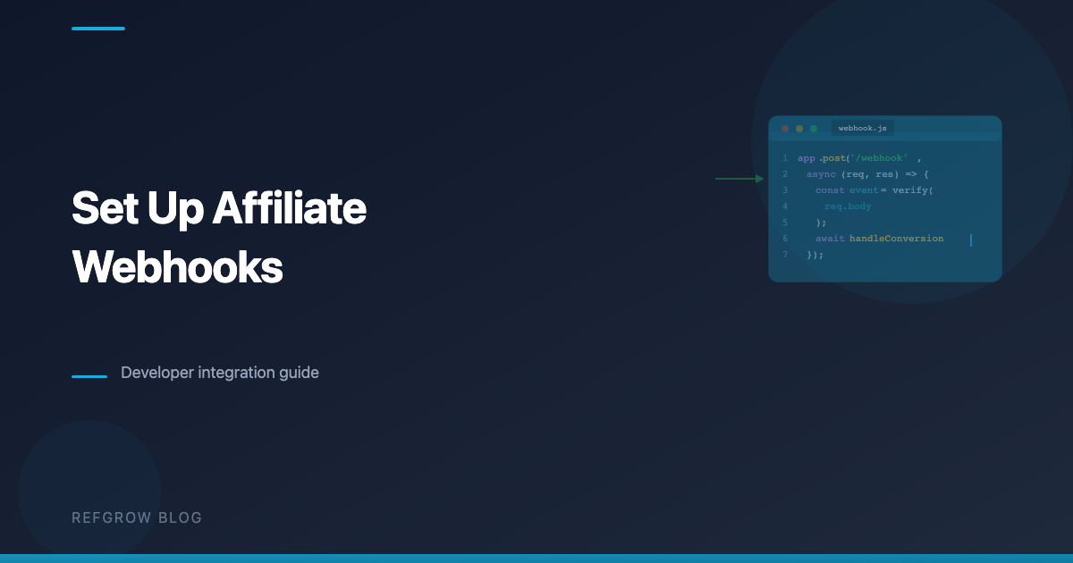 How to Set Up Webhook Notifications for Affiliate Events